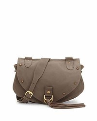 See by Chloe Collins Leather Tassel Flap Crossbody Bag Taupe