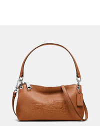 Coach Embossed Horse And Carriage Charley Crossbody In Pebble Leather