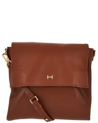 H By Halston Lizard Embossed And Smooth Leather Crossbody Bag