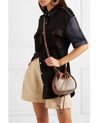 Loewe Hammock Dw Mini Leather And Canvas Shoulder Bag