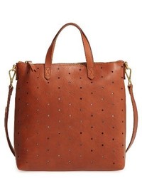 Madewell Mini Transport Perforated Leather Crossbody Bag Brown
