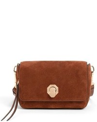 Louise et Cie Small Alis Leather Crossbody Bag Brown