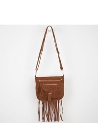 T-Shirt & Jeans Fringe Crossbody Bag Brown One Size For 229075400