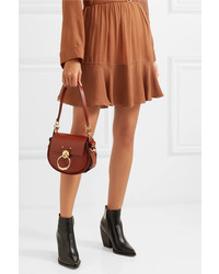 Chloé Tess Leather And Suede Shoulder Bag