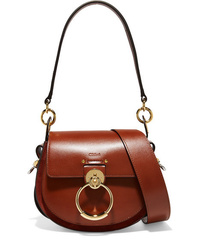 Chloé Tess Leather And Suede Shoulder Bag
