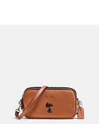 Coach X Peanuts Crossbody Pouch In Leather