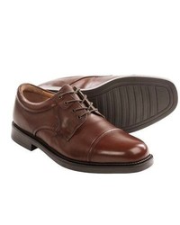 Bostonian Tuscana Oxford Shoes Leather Cap Toe Brown