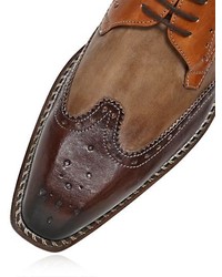 Brogue Leather Derby Lace Up Shoes