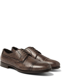 Dolce & Gabbana Burnished Grained Leather Derby Shoes