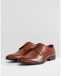 Asos Derby Shoes In Tan Leather
