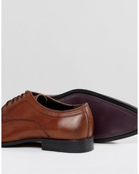 Asos Derby Shoes In Tan Leather