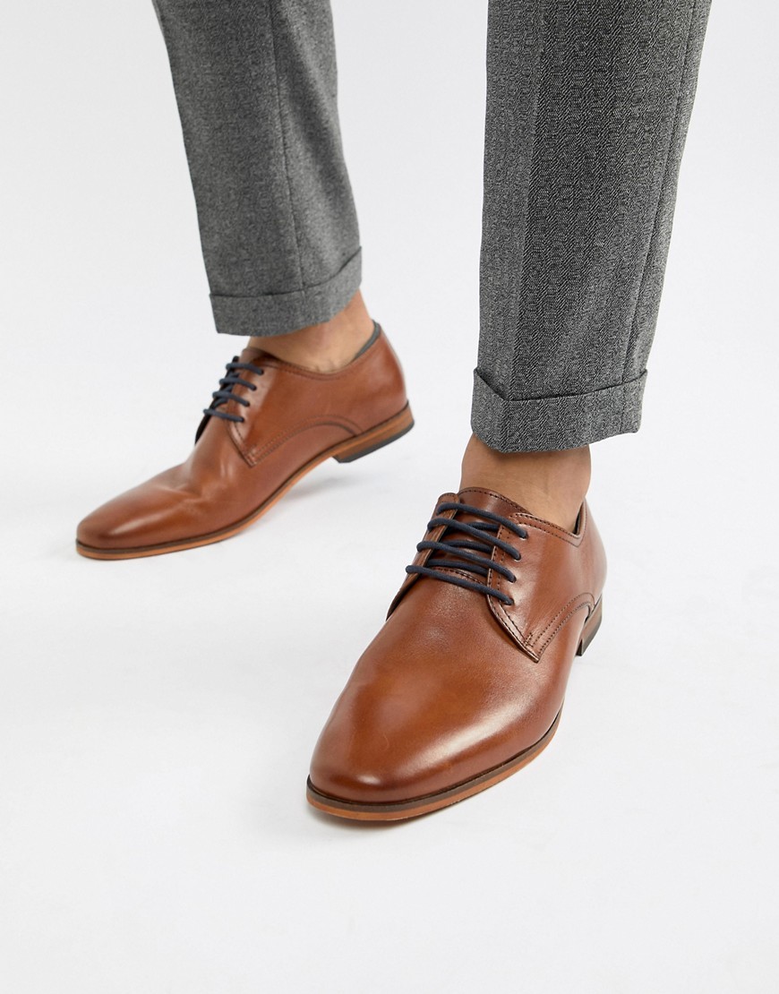 Pier One Smart Shoes In Brown Leather 