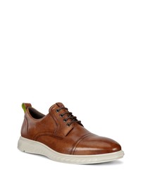 Ecco St1 Hybrid Lite Cap Toe Derby In Amber Leather At Nordstrom