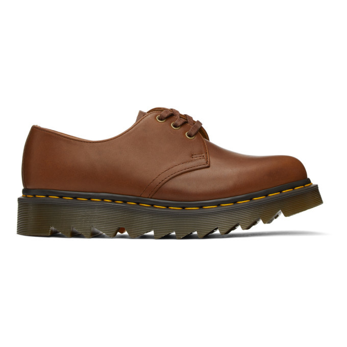 Dr. Martens Tan 1461 Ziggy Derbys, $120 | SSENSE | Lookastic