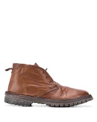 Moma Buffalo Leather Lace Up Ankle Boots