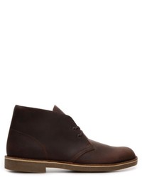 Clarks Bushacre Leather Chukka Boot  Brown