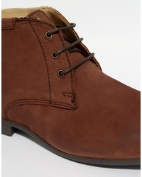 Asos Chukka Boots In Leather