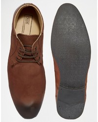 Asos Chukka Boots In Leather