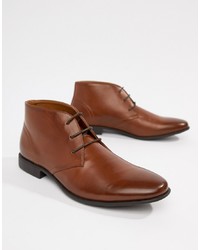 ASOS DESIGN Chukka Boots In Tan Faux Leather