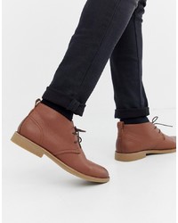 New Look Faux Leather Desert Boots In Tan