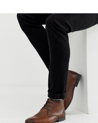ASOS DESIGN Wide Fit Chukka Boots In Brown Leather
