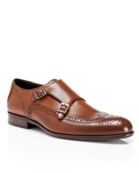 Hugo Boss Brossio Italian Leather Double Monk Strap Dress Shoe