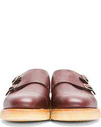 Mark McNairy Brown Scotchgrain Leather Double Monks