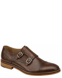 Johnston & Murphy Conard Leather Double Monk Strap Loafers