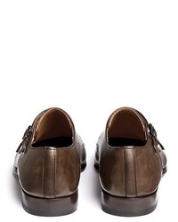Magnanni Dgrad Leather Monk Strap Shoes