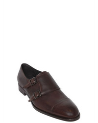 Fratelli Rossetti Drummed Leather Monk Strap Shoes