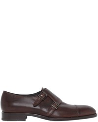 Fratelli Rossetti Drummed Leather Monk Strap Shoes