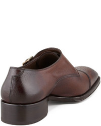 Tom Ford Gianni Double Monk Strap Loafer Brown