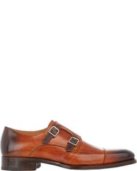 Harris Cap Toe Double Monk Shoes Brown Size 10