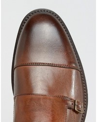 Hudson London Baldwin Leather Monk Shoes