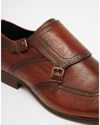 Hudson London Castleton Leather Monk Shoes