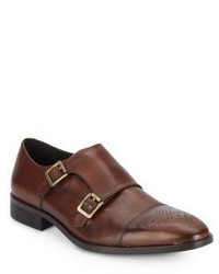 Saks Fifth Avenue Leather Monk Strap Dress Shoes