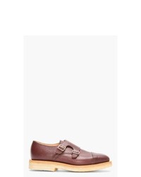 Mark McNairy Brown Scotchgrain Leather Double Monks