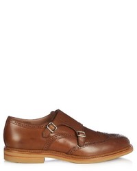 Brunello Cucinelli Monk Strap Leather Shoes