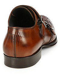 To Boot New York Burns Leather Double Monk Strap Wingtips