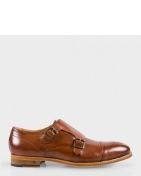 Paul Smith Tan Leather Atkins Monk Strap Shoes