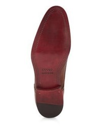 Woven Leather Monk Strap Shoes