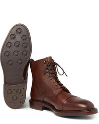 Kingsman George Cleverley Cap Toe Pebble Grain Leather Boots