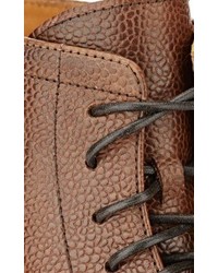 Doucal's Pebbled Leather Boots Brown