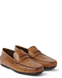Brown Leather Driving Shoes