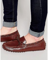Bellfield Driving Loafers In Brown Leather