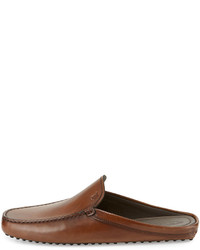 Tod's Gommini Benson Burnished Leather Slipper Brown