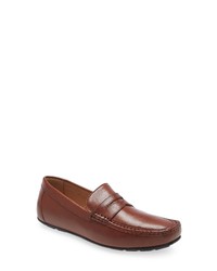 Nordstrom Lawson Driving Penny Loafer In Brown Dark At