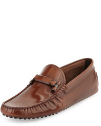 Tod's Leather Bit Strap Driver Brown