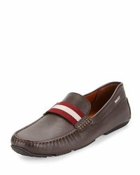 Bally Pearce Leather Driver Wtrainspotting Strap Brown