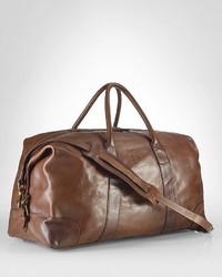 Brown Leather Duffle Bag